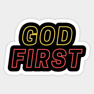 God First | Christian Typography Sticker